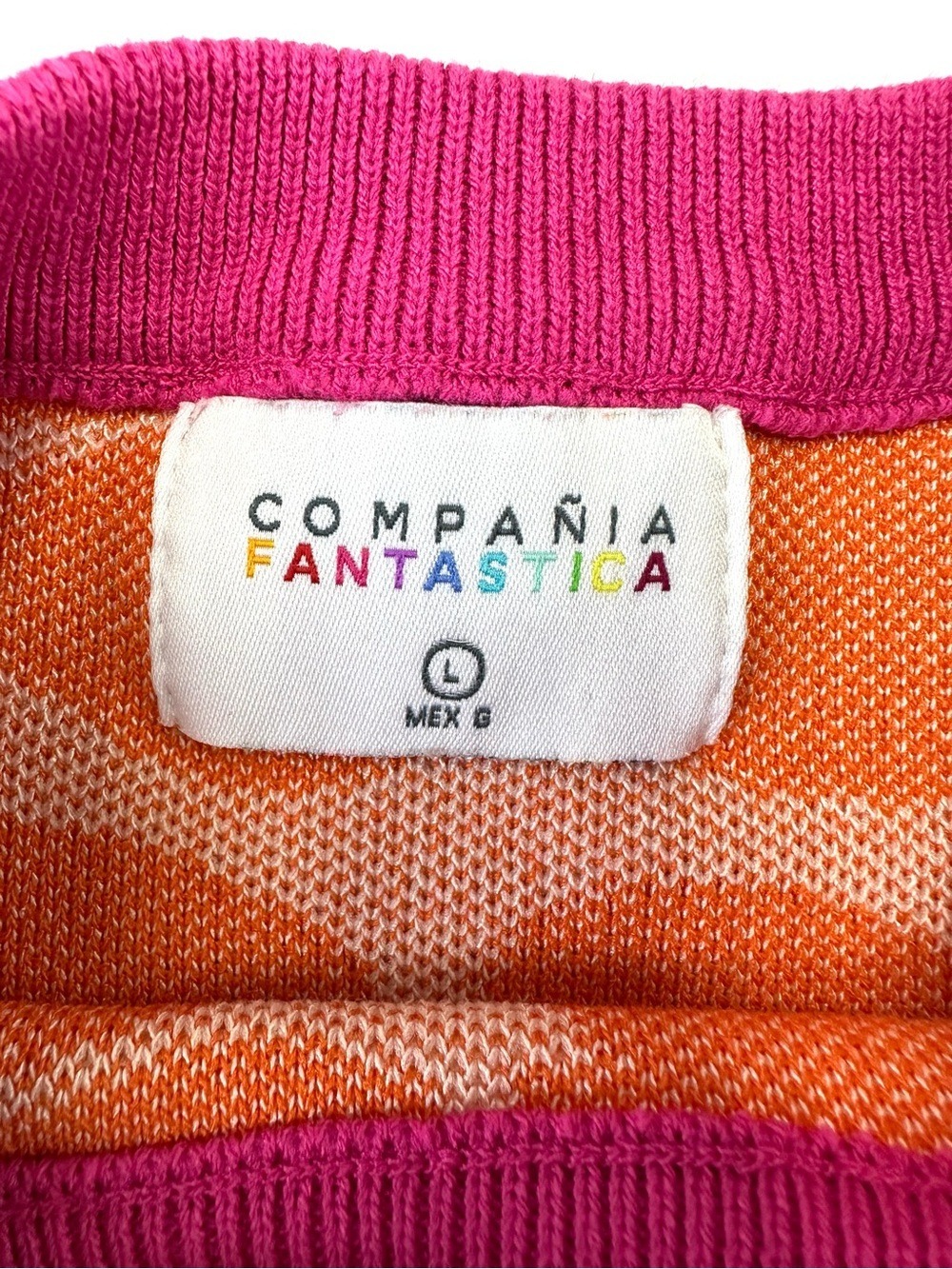 Compañia Fantastica geometric knit top Womens Large Retro Dopamine Dressing - Picture 5 of 12